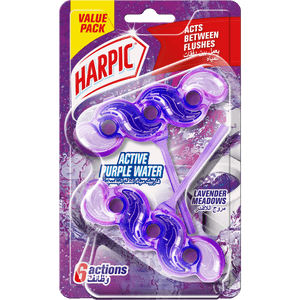 Harpic Active Water Rim Toilet Cleaner 6 actions, acts between flushes.
